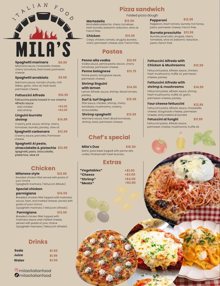Mila's Italian Food Menu image 3