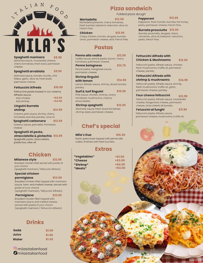 Mila's Italian Food Menu image 4